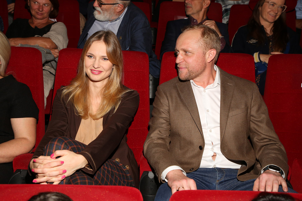 Karolina Szymczak i Piotr Adamczyk na premierze filmu "Ikar. Legenda Mietka Kosza"