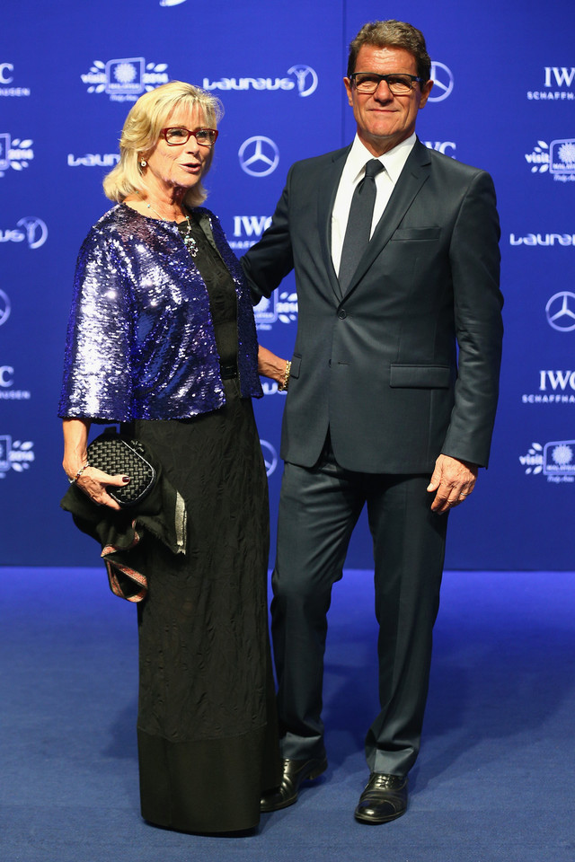 Fabio Capello, trener reprezentacji Rosji w piłce nożnej, z żoną Laurą