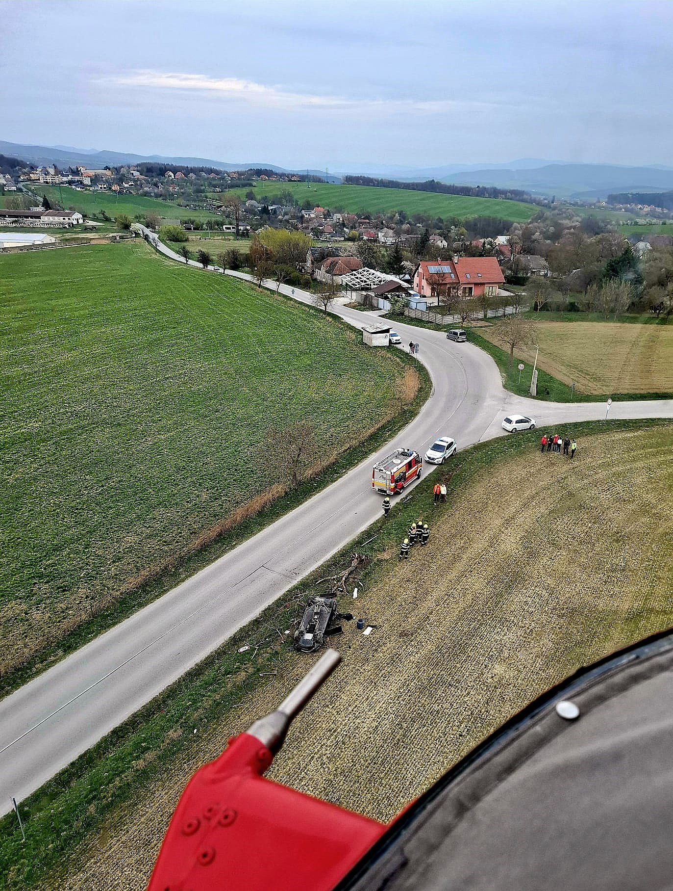 The female driver with a head injury was transported from Poriadia to the hospital in Trenčín.