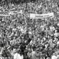 Wiec wyborczy kandydatów Solidarności na placu Grunwaldzkim w Gdyni. Zbiory Europejskiego Centrum Solidarności. Fot. Leonard Szmaglik. 1 maja 1989