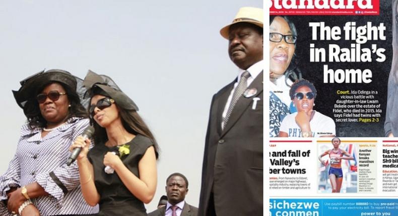 Standard newspaper’s story on Raila family wars mysteriously pulled down