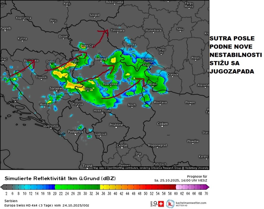 Nestabilno vreme u subotu
