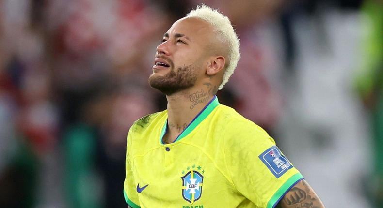 Neymar in tears after Brazil are knocked out of the World Cup by Croatia
