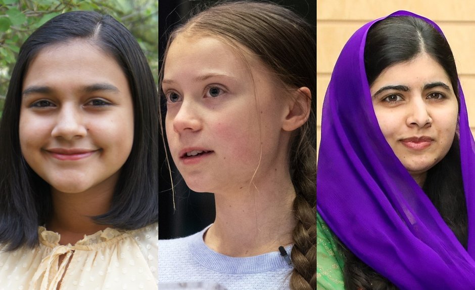 Gitanjali Rao, Greta Thunberg, Malala Yousafzai / fot. Wiki Commons