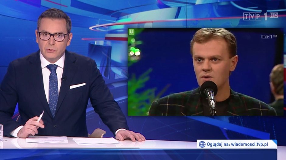 Donald Tusk w "Wiadomościach" TVP