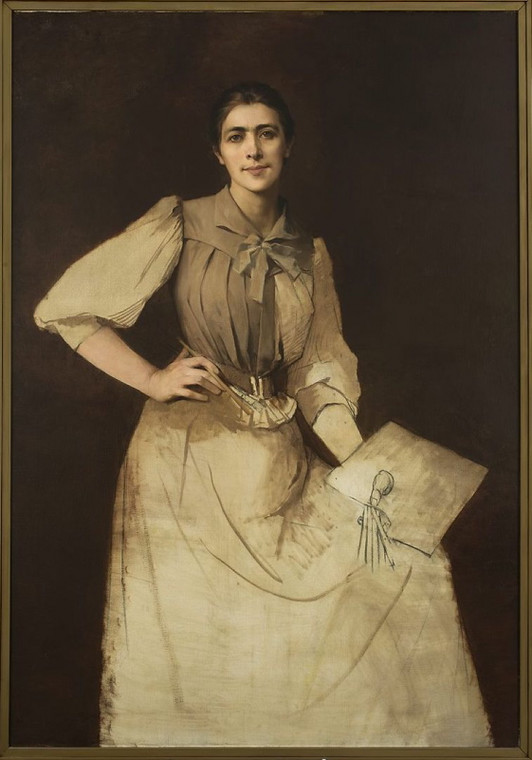 Anna Bilińska-Bohdanowiczowa, "Portret własny niedokończony" (1892)