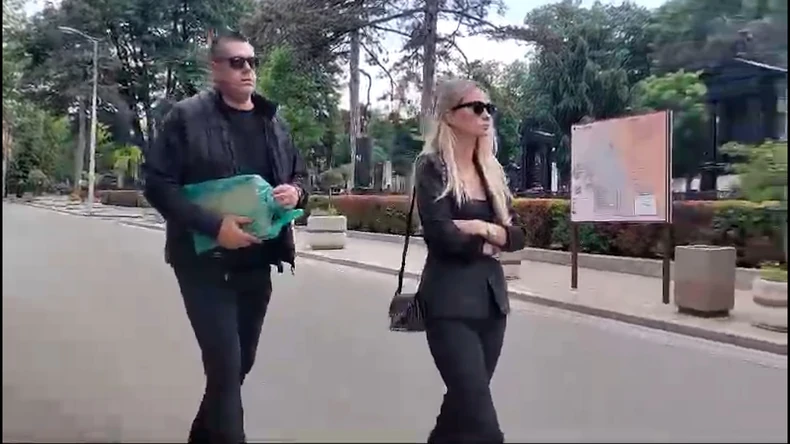 Ivana Janković i Edin Škorić na sahrani Bojane Janković 