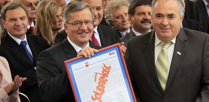 Komorowski, Tusk i Wałęsa na wspólnym spotkaniu