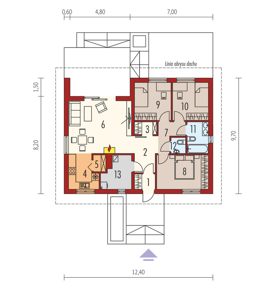 Gotowy projekt domu Mini 3 - plan 