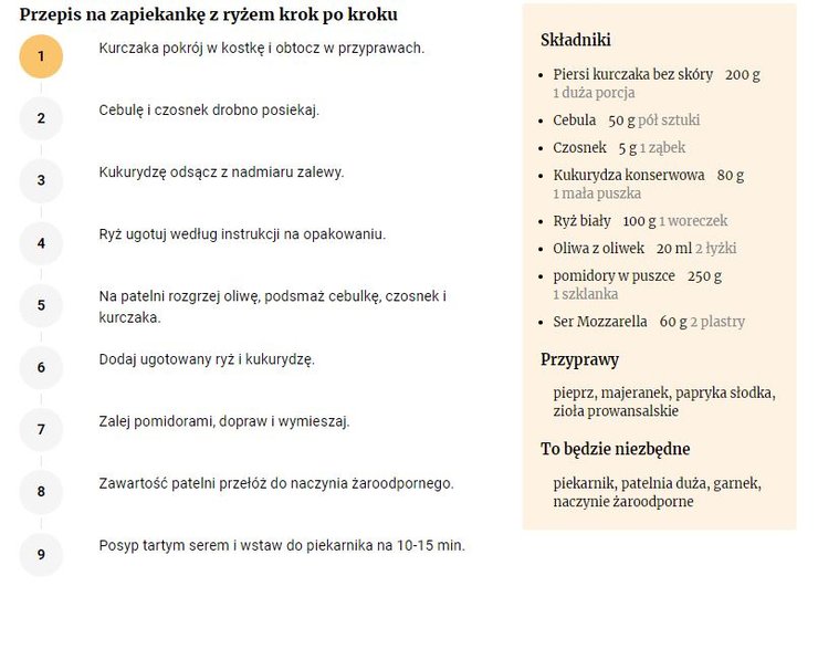 Przepis na zapiekankę ryżową - FajneGotowanie.pl