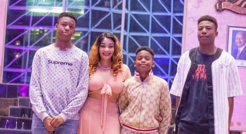 Zari Hassan with her Kids