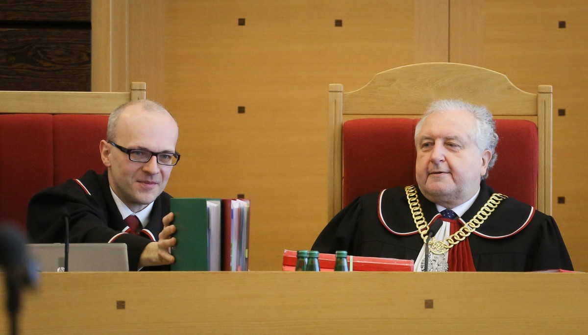 Prezes Trybunału Konstytucyjnego Andrzej Rzepliński i sędzia Marek Zubik