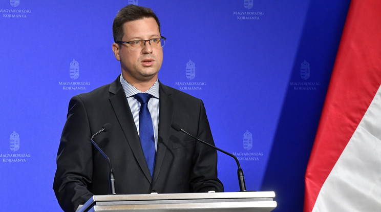 Gulyás Gergely kormányinfót tartott szerdán, a koronavírust is érintette /Fotó: MTI/Máthé Zoltán