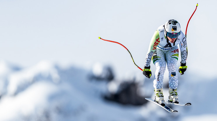 A magyar 
sportolónő 
szeptemberben már újra 
síelni akar /Fotó: AFP