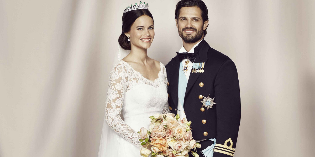 Oficjalne portrety ślubne szwedzkiego księcia