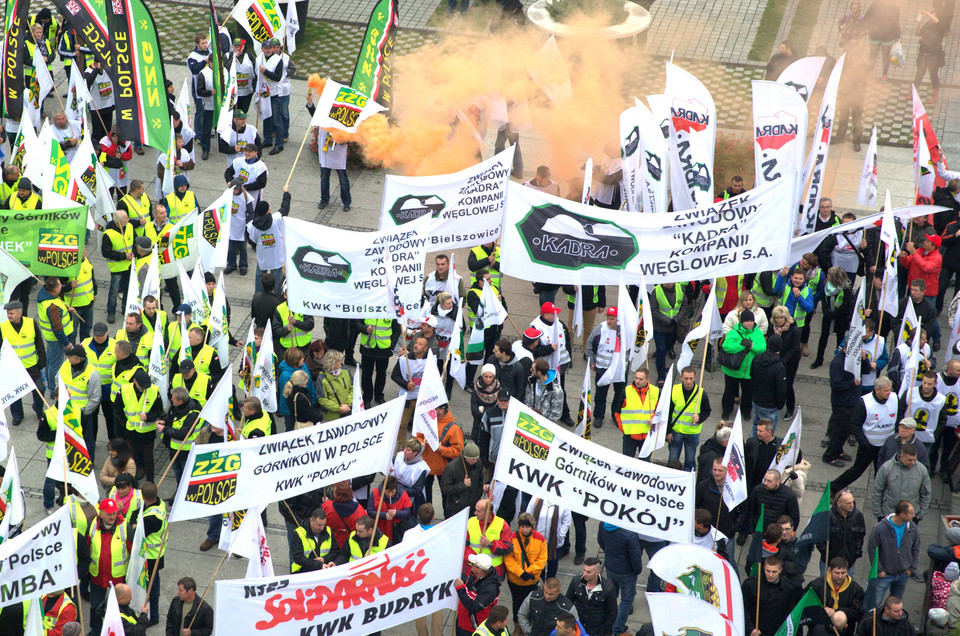 RUDA ŚLĄSKA PROTEST GÓRNIKÓW (protest górników)