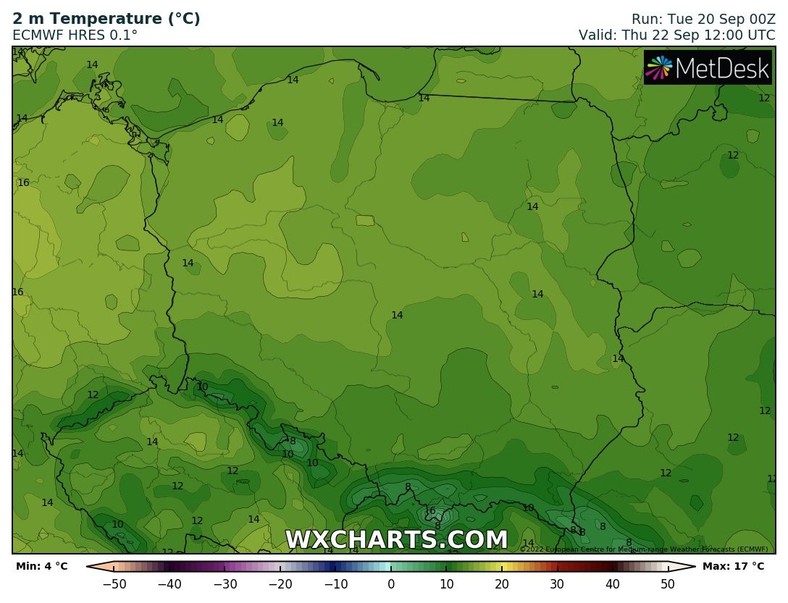 Temperatura tylko lokalnie przekroczy 15 st. C