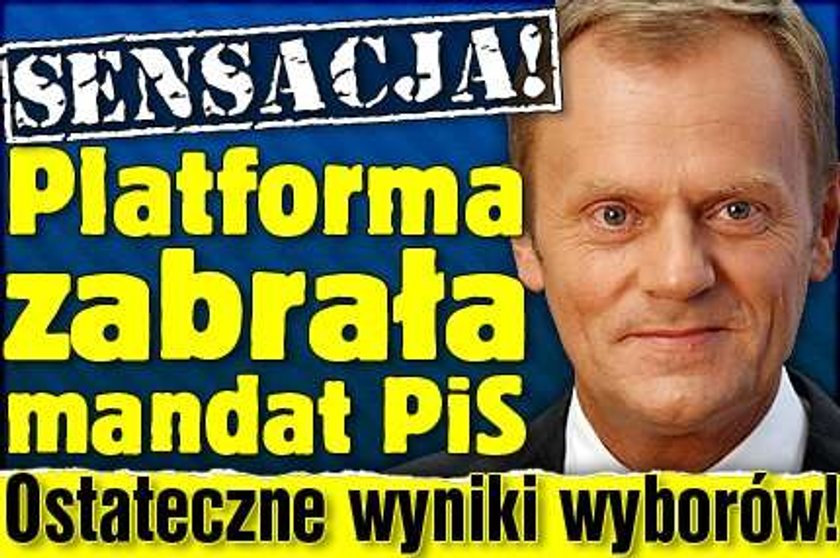 Sensacja! Platforma zabrała mandat PiS. Ostateczne wyniki wyborów!