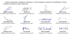'My, prezydenci największych miast w Polsce, mówimy jednym głosem'. OŚWIADCZENIE
