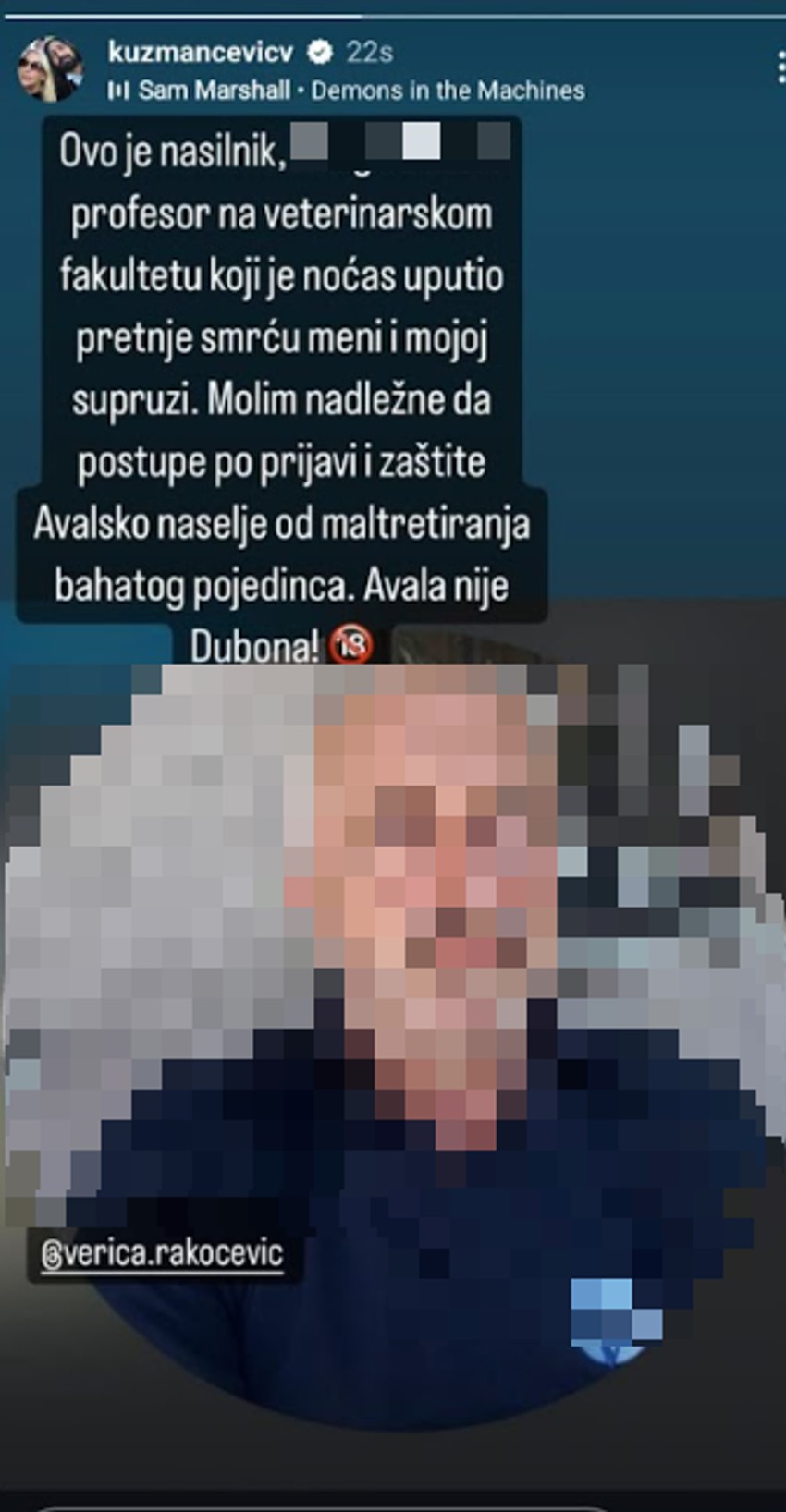 Veljko podelio sliku komšije
