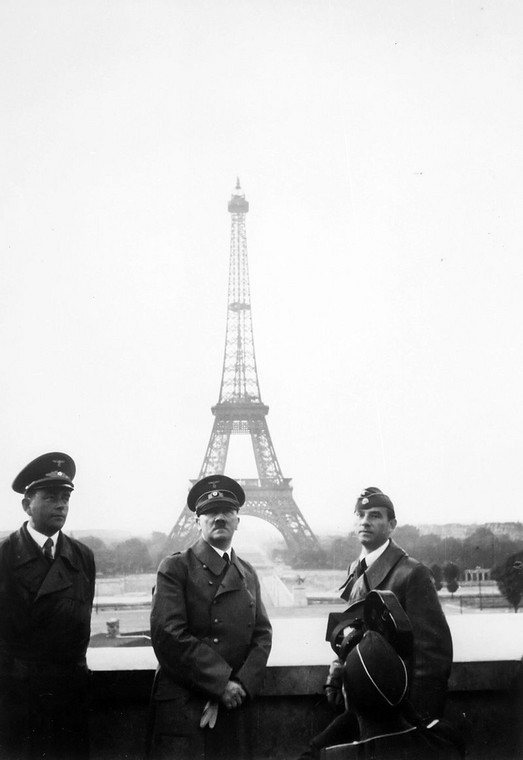 Albert Speer, Adolf Hitler i Arno Breker w Paryżu, 1940 r.