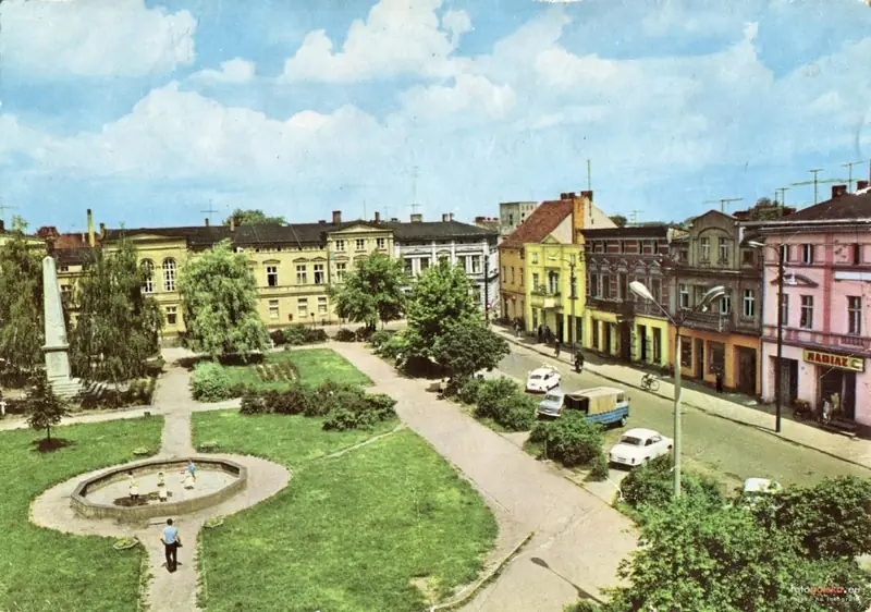 Centrum Wągrowca w latach 70.