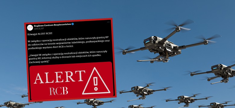 Alert RCB w trzech województwach. Polska reaguje na atak dronów