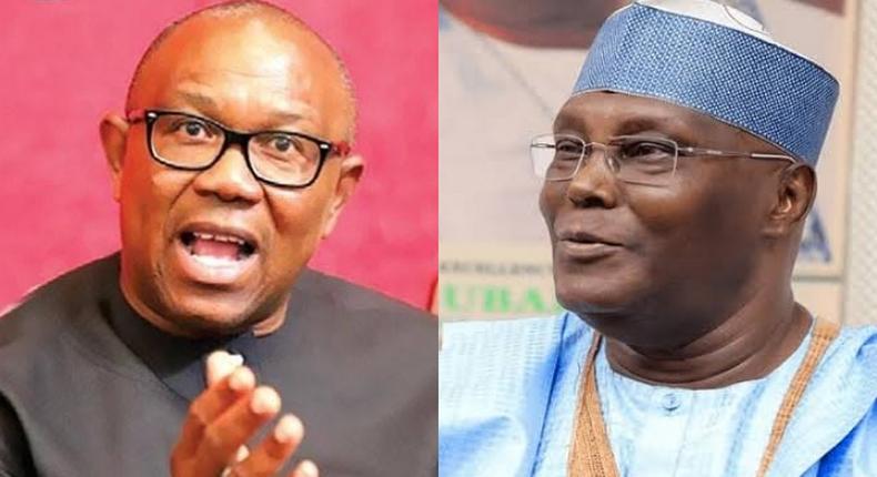 The Labour Party presidential candidate, Peter Obi and his PDP counterpart, Atiku Abubakar. [PT]
