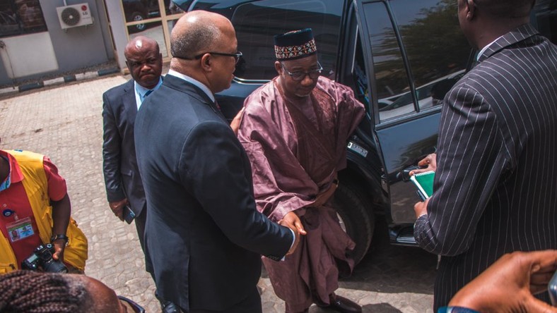 Bauchi State governor, Bala Mohammed, met with the director general of the Nigeria Centre for Disease Control (NCDC), Chikwe Ihekweazu, shortly after returning from Germany, a high-risk country [NCDC]