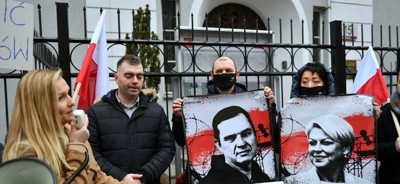 "Uwolnić Polaków". Pikieta przed konsulatem Białorusi w Gdańsku