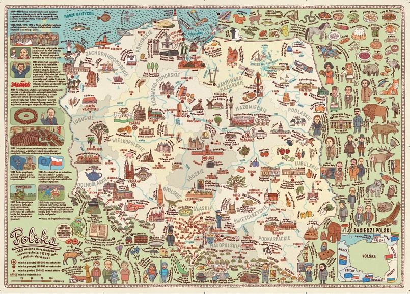 Historyczna mapa Polski według Tuska