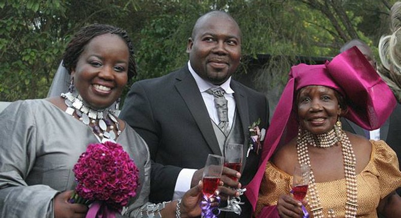 Orie Rogo Manduli during the wedding of her Elizabeth Rogo  