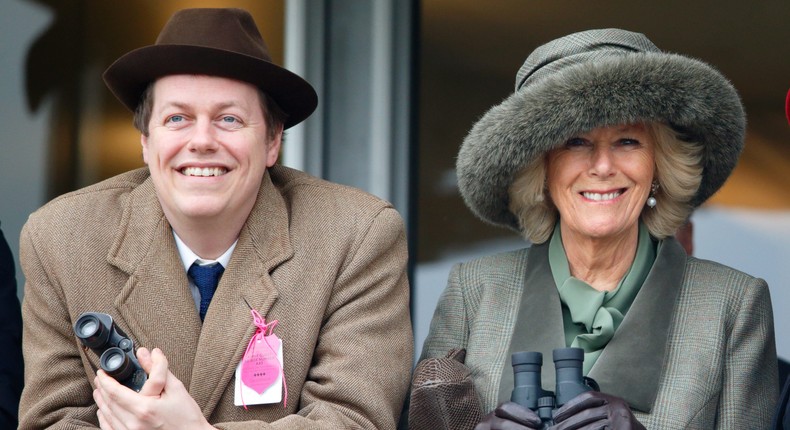 Camilla and her son Tom Parker Bowles at the Cheltenham Festival on March 11, 2015, in Cheltenham, England.Max Mumby/Indigo/Getty Images