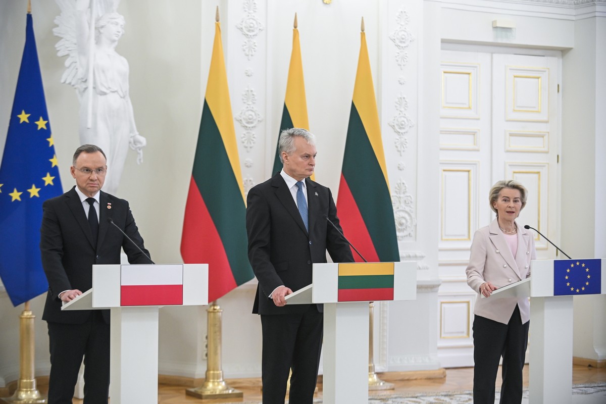 Andrzej Duda, Gitanas Nauseda, Ursula von der Leyen