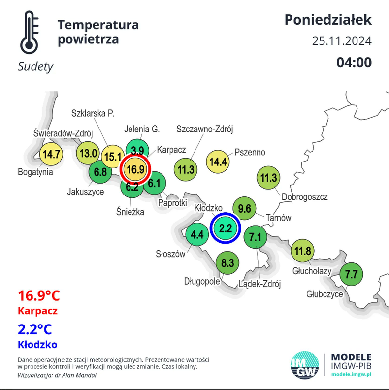 Niezwykle ciepły poranek na Przedgórzu Sudeckim