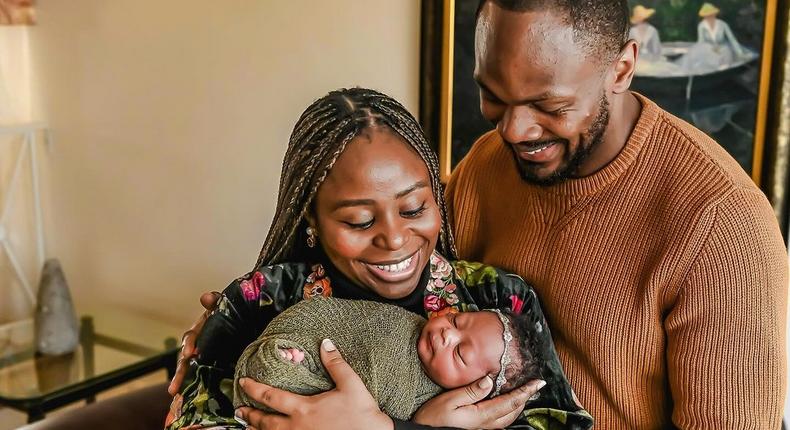 The Etim-Effiongs and other couple's who welcomed babies between January and March 2024 [Instagram/ The Toyosi]