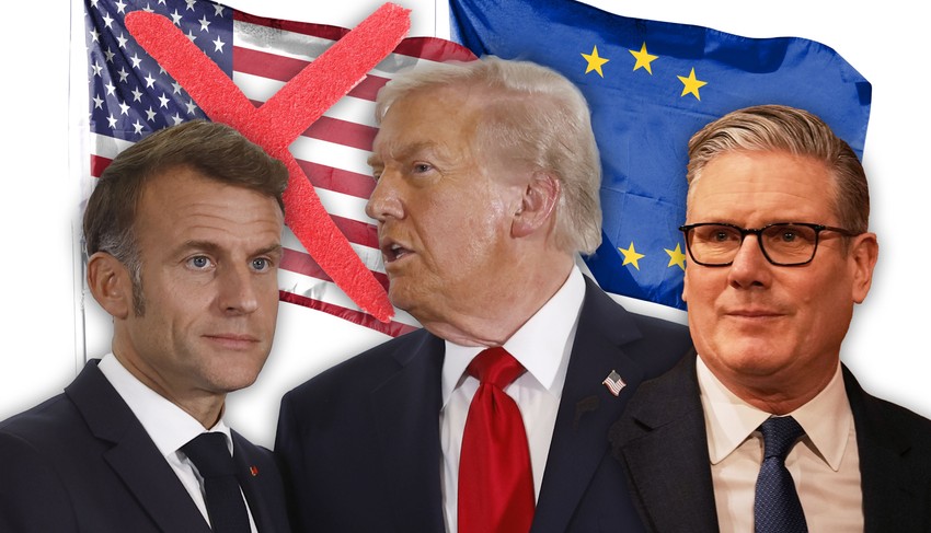 Emanuel Makron Donald Tramp i Kir Starmer