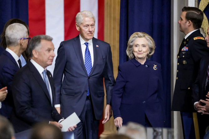 Bil i Hilari Klinton na inauguraciji Trampa 2025. u Vašingtonu