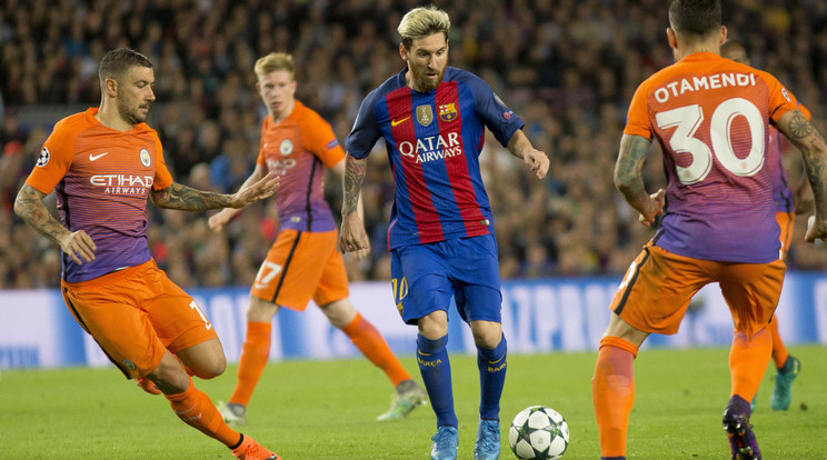 Messi megbolondította a City védőit / Fotó: AFP