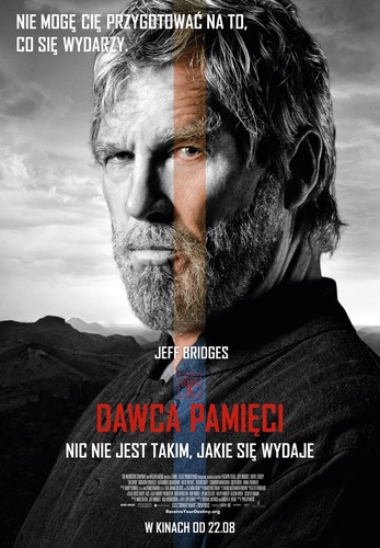 Jeff Bridges na plakacie reklamującym film 'Dawca pamięci'
