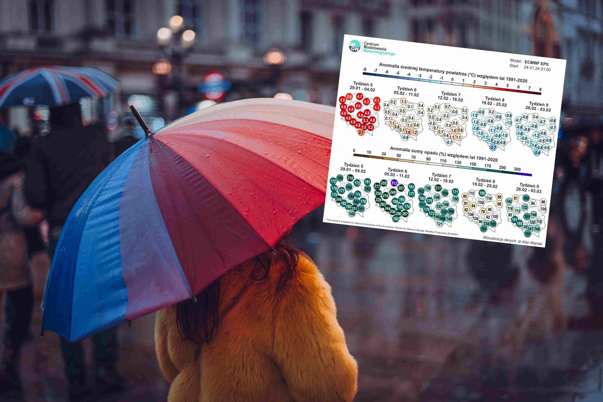 W ciągu najbliższych dni będzie nadal deszczowo i wietrznie, ale utrzymają się dodatnie temperatury