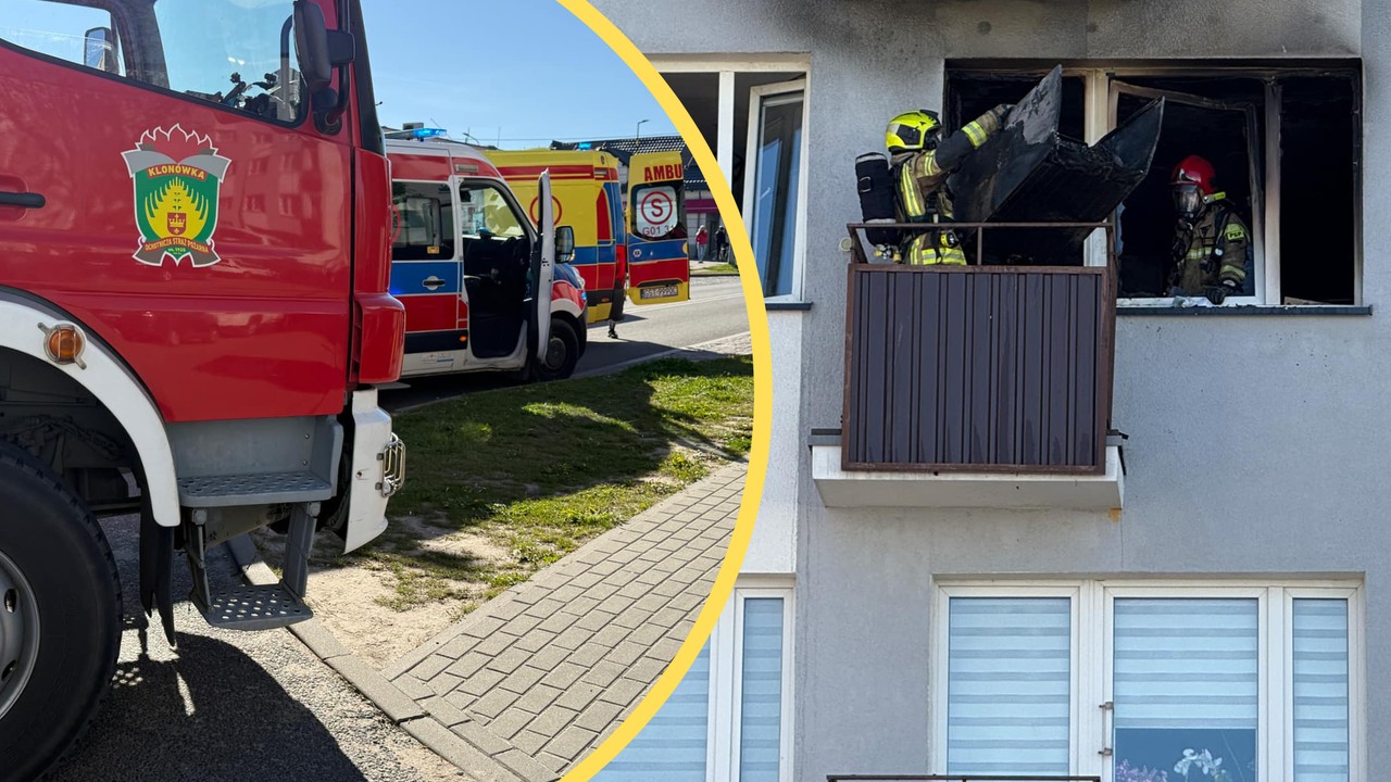 Pożar mieszkania w Starogardzie Gdańskim. Strażacy zarządzili ewakuację bloku
