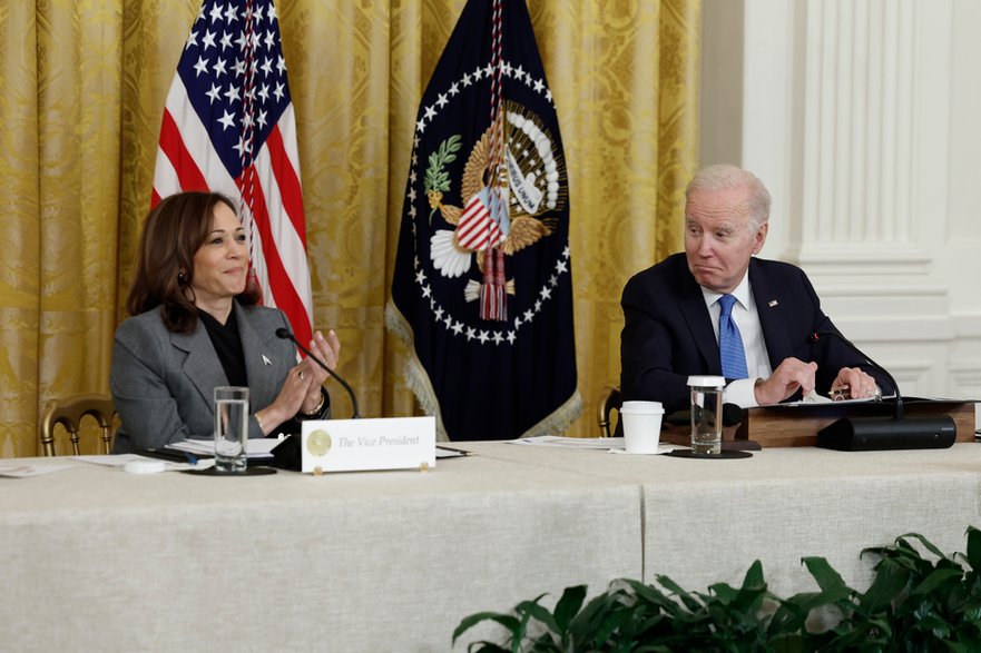 Prezydent USA Joe Biden wiceprezydent USA Kamala Harris, 10 lutego 2023 r.