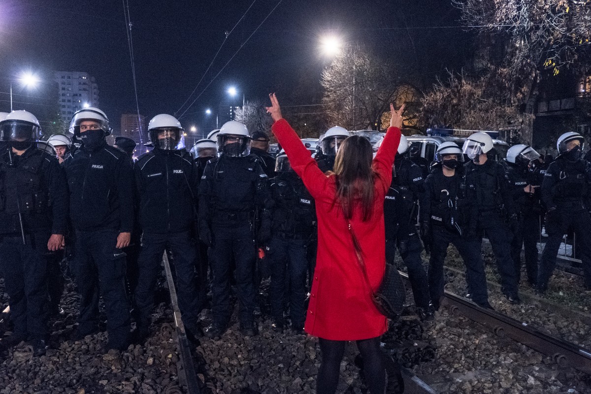 Październik 2020. Protest przed domem Jarosława Kaczyńskiego