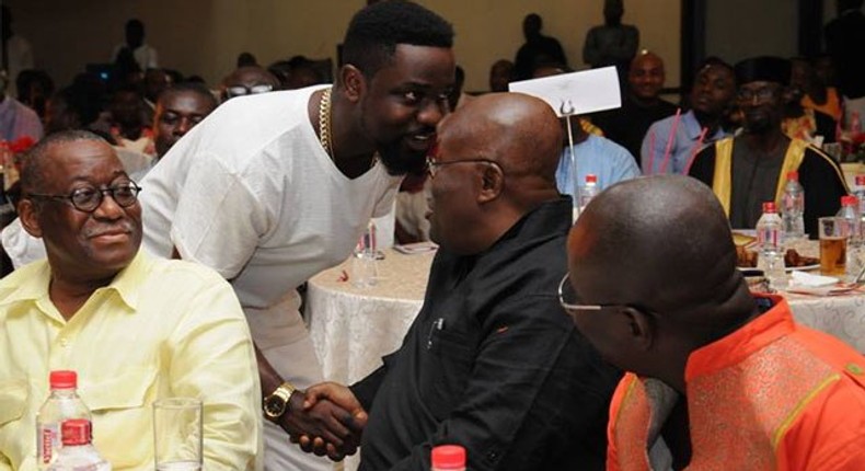 Sarkodie chats with President Nana Addo