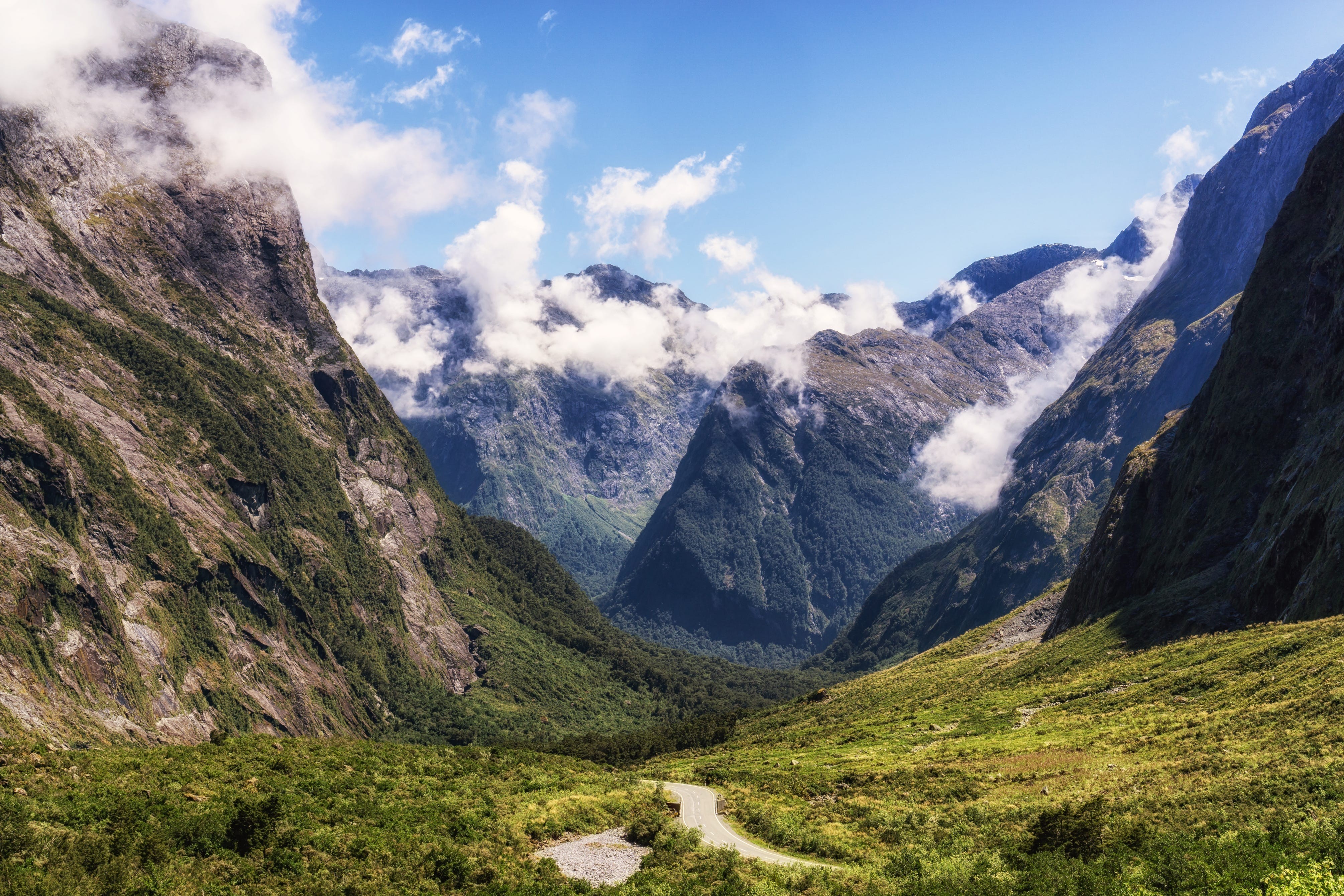 A view of Fiordland National Park on New Zealand's South Island.