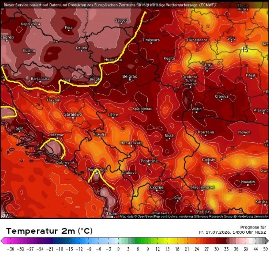 Oko 17. jula letnja vrućina, ali ne i toplotni talas