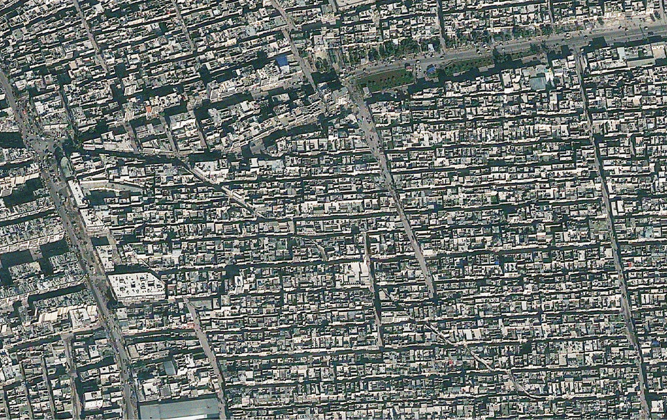 Dzielnica Tariq al-Bab przed ostrzałem rakietowym