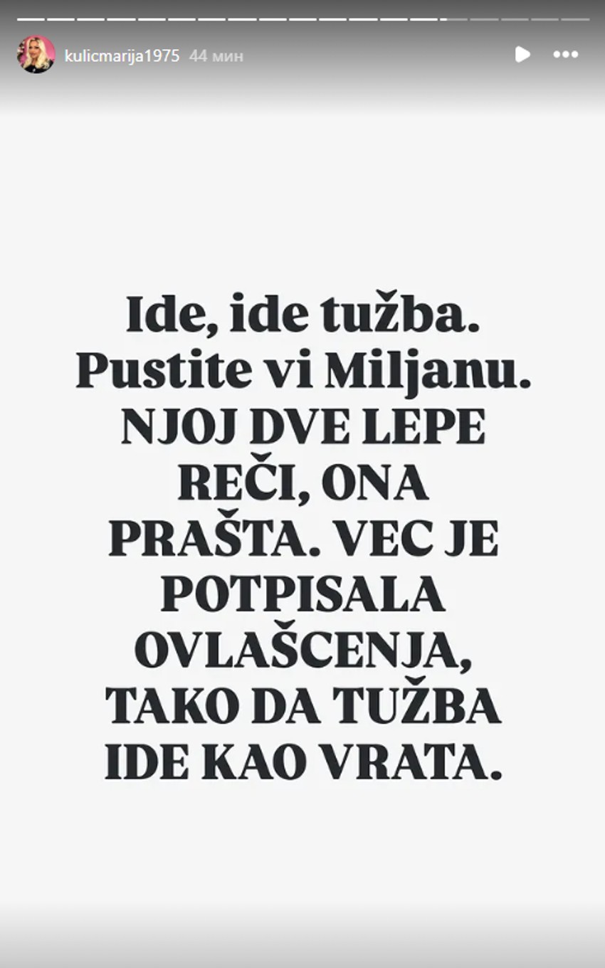 Oglasila se Marija Kulić nakon žestokog sukoba Miljane i Cara