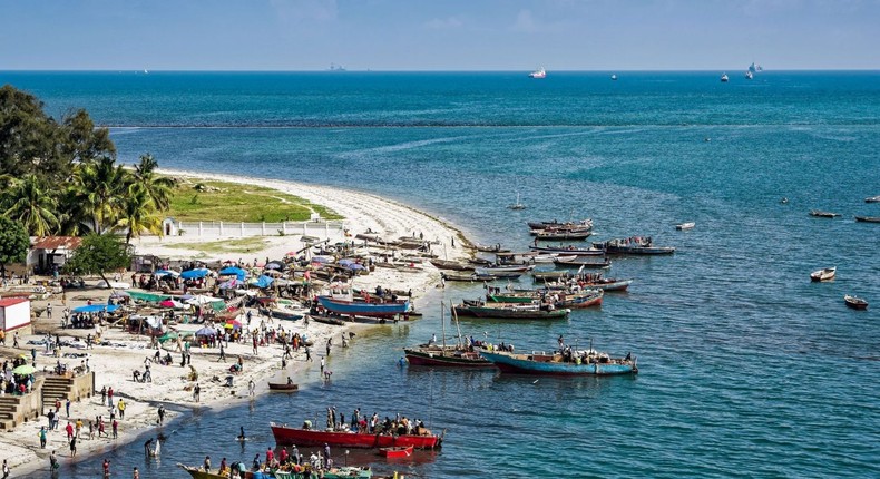 Dhows in Dar es Salaam.